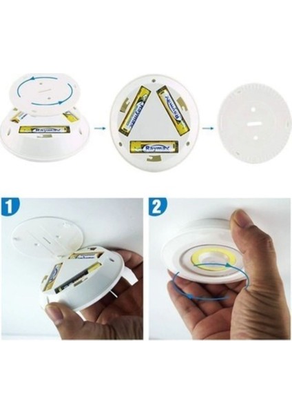 Kablosuz LEDli 3'lü Dolap İçi Mutfak ve Kitaplık Seti, Beyaz, Plastik, G9 Duy Tipi fırsatları