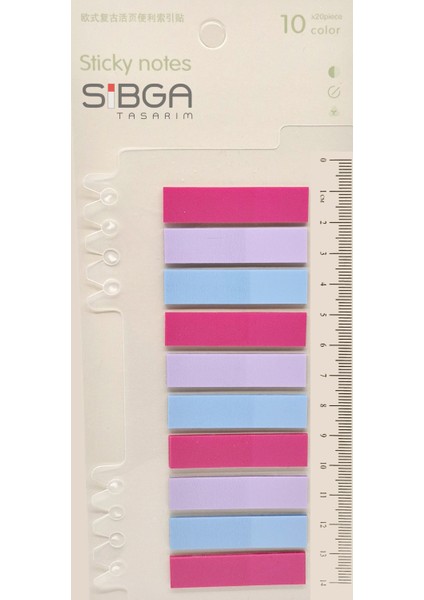 Şeffaf Renkli Postit Post-It Post It. Kitap Ayracı Ayraç Postit Sticker Not Kağıdı 200 Yaprak