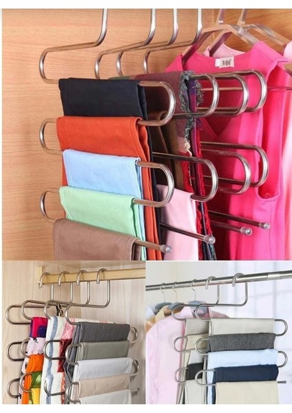 Çok Katlı Metal Askı, Siyah, Dolap İçi Düzenleyici, Pratik ve Şık Tasarım fırsatları