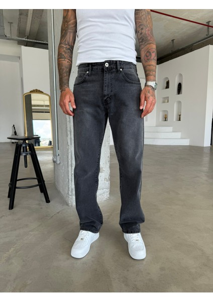 Erkek Yıkamalı Basic Baggy - Antrasit