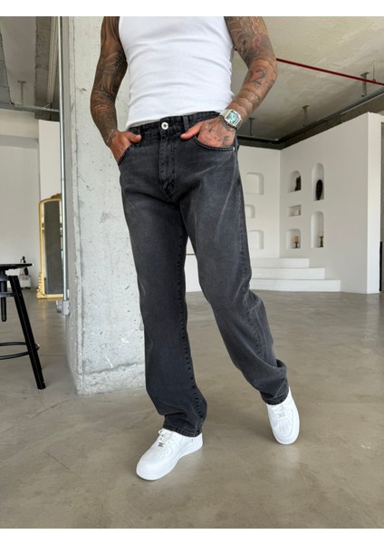 Erkek Yıkamalı Basic Baggy - Antrasit fırsatları