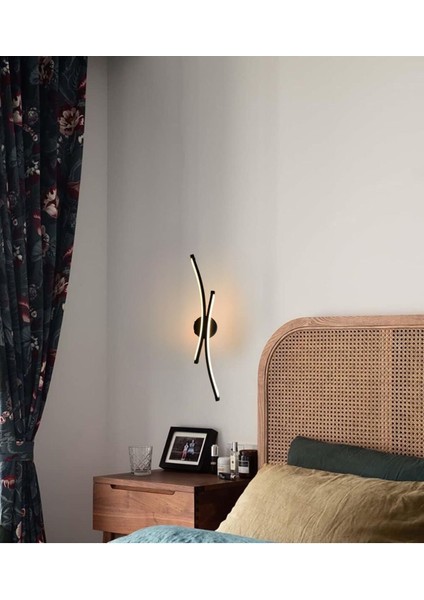 Modern siyah duvar aplik, 3000K sıcaklıkta şık ve kullanışlı aydınlatma fırsatları