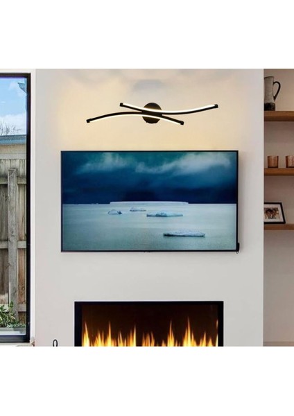 Modern siyah duvar aplik, 3000K sıcaklıkta şık ve kullanışlı aydınlatma