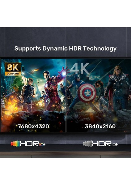 Unıtek Hdmı2.1 Kablo 3mt 8K&60Hz (C11086GY01-3M)