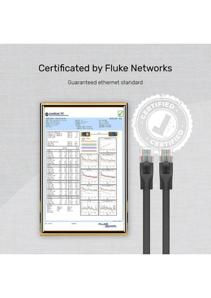 Unıtek Cat6 Patch Kablo 20MT Flat 1gbps, Siyah (C1815GBK)