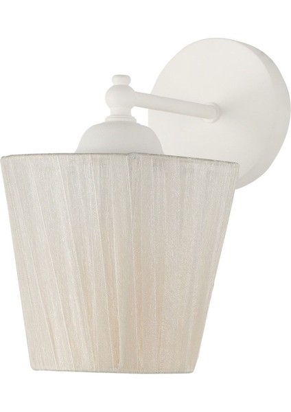 Modern 2 Yönlü Beyaz Krem Aplik, Kumaş, Şapka, E27, Şık ve Şeffaf Tasarım fırsatları