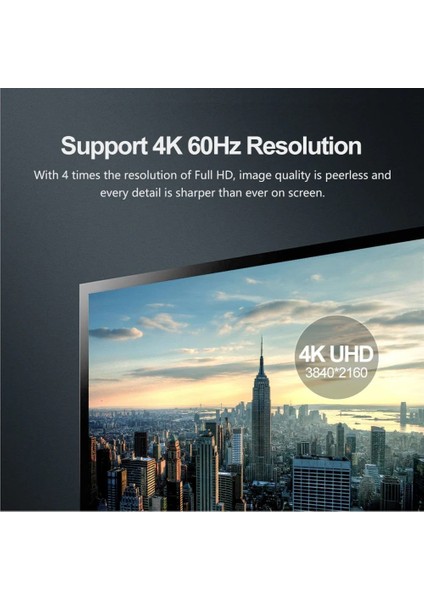 Unıtek Dısplayport 1.2 Kablo 2mt 4K&60Hz (Y-C608BK)