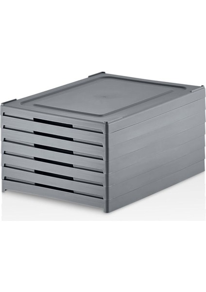 6 Katlı Modüler Gri Ayakkabılık, Katlanabilir ve Istiflenebilir Plastik Dolap modelleri