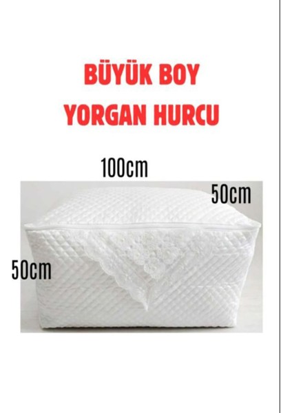 Ekru saten yorgan hurcu, kapitoneli, çeyizlik ve bohçalık, 50x50x100 cm fiyatları