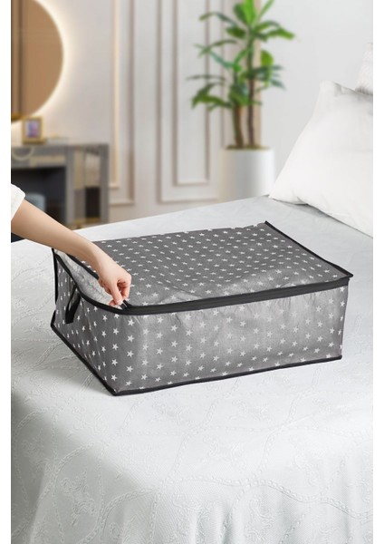 Büyük Boy Hurç Seti, Giysi ve Yastık Saklama, 64x45x22, Gri, 5'li, Dayanıklı Malzeme fırsatları