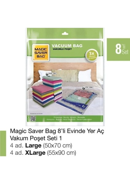 8’li ve 18’li şeffaf vakumlu saklama poşetleri, pratik ve hijyenik kullanım sağlar fiyatları