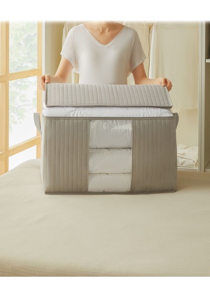 Büyük Boy Pencereli Gri Kapitone Yastık Yorgan Kazak Hurcu 60X43X35 fiyatları