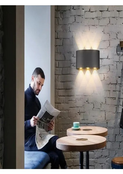 İki Taraflı LED Aplik, Şık Tasarım, Günışığı Renk, 3200K Işık, E27 Duy, Sarı indirimleri