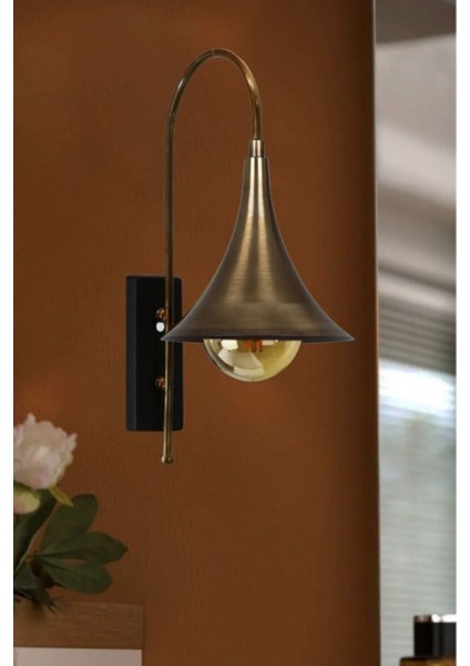 Şık Eskitme Metal Aplik, Modern Tasarım, Otel-Restoran-Yatak Odası, Altın Renk fırsatları