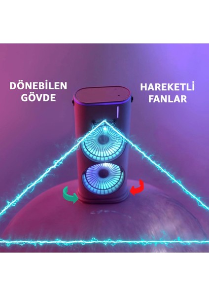 Yeni Model Taşınabilir Klima Sulu Klima ve Buzlu Serinletici Vantilatör