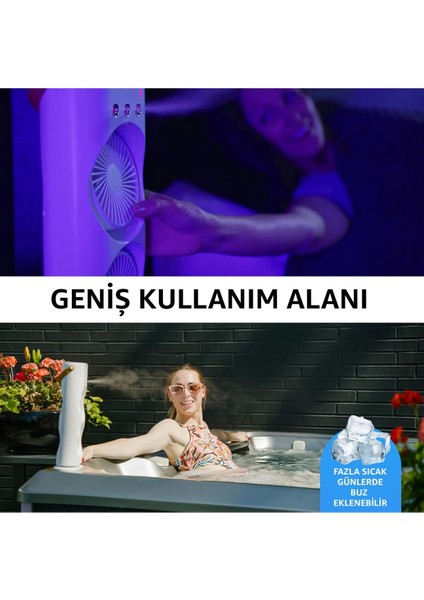 Yeni Model Taşınabilir Klima Sulu Klima ve Buzlu Serinletici Vantilatör