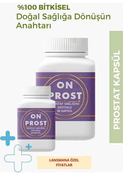 Prost Prostat1 Kapsül %100 Bitkisel 60’lı Gıda Takviyesi Set