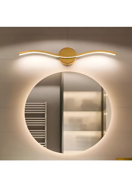 Şık Pilli Tak-çalıştır Dekoratif Led Aplik, Metal, G9, Altın Renk, Salon ve Banyo İçin