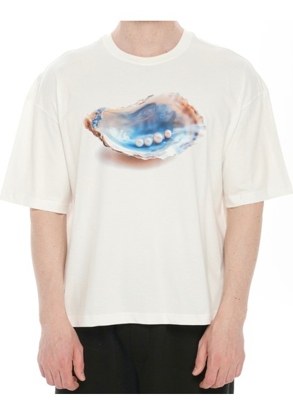 %100 Pamuk Bisiklet Yaka Boxy Fit Erkek Kısa Kollu T-Shirt