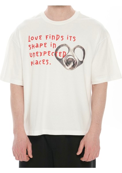 %100 Pamuk Bisiklet Yaka Boxy Fit Erkek Kısa Kollu T-Shirt