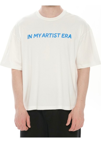 %100 Pamuk Bisiklet Yaka Boxy Fit Erkek Kısa Kollu T-Shirt