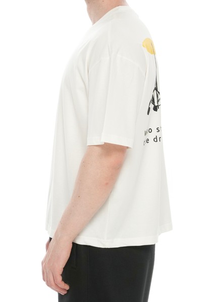 %100 Pamuk Bisiklet Yaka Boxy Fit Erkek Kısa Kollu T-Shirt fiyatları