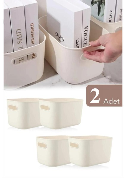 Çiftli Çok Amaçlı Plastik Organizer Kutu Seti, 25x18 cm, şık ve kullanışlı düzen sağlar