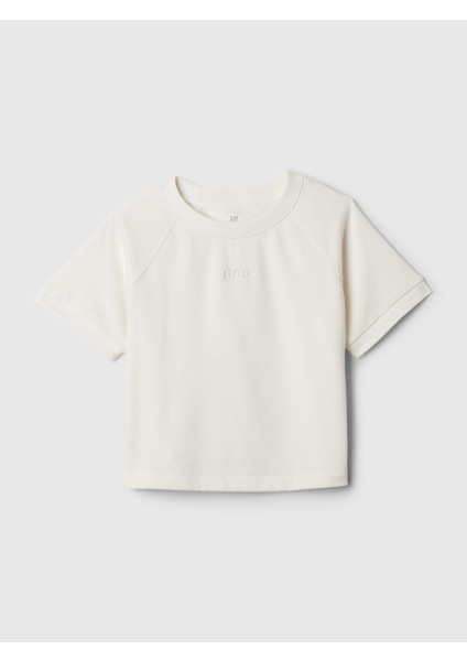 Kız Çocuk Pembe Mini Gap Logo Raglan Sweatshirt