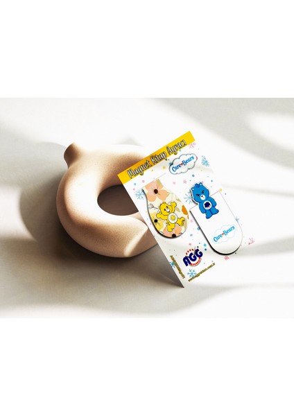 Magnetli (Mıknatıslı) Kitap Ayracı Care Bears Serisi 2li Set
