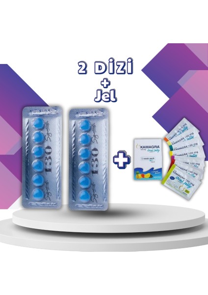 Vega Mavi 130 Mg 6'lı x 2 Dizi + KAMAGRA_100 Jel Geçiktîrîçî Performans Takviyesi Orjînal KOBRA_130 Vîâgrâ CİALİS_100 100 Mg 20 Mg