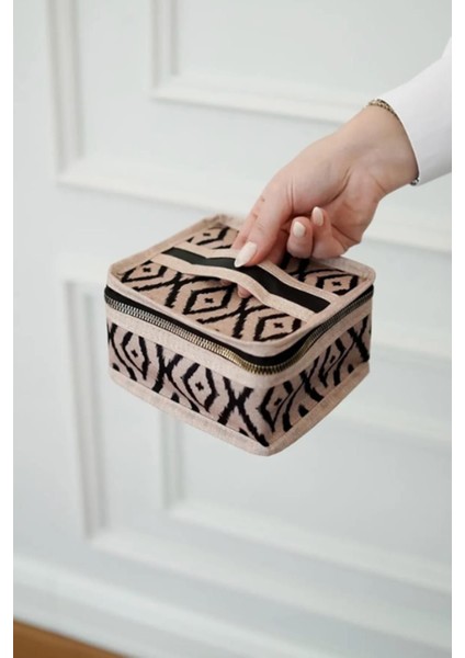 Mini Mücevher Takı Kutusu - Kolye, Yüzük, Küpe Ve Kolye Düzenleyici Seyahat Takı Mücevher Çantası