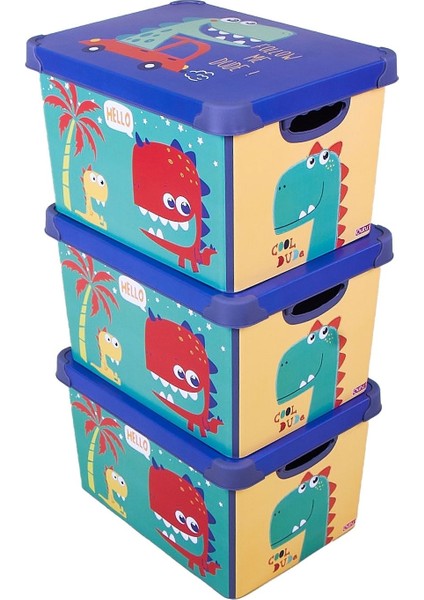 Style Box Dude Dekoratif Oyuncak Kutu Seti - 3x 17LITRE