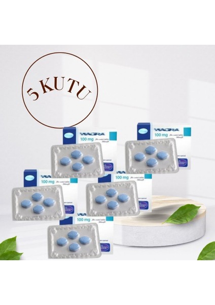 Viagrâ_hap 5 Kutu 100 Mg 4'lü Tablet VIAGRÂ_100 Mg. Geciktiric_i Sertleştiric_i Istek ve Performans Artırıc_ı Orjinal Vîagrâ17 Hapları 100MG Karekodlu Kutulu CIALIS_100 Mavi