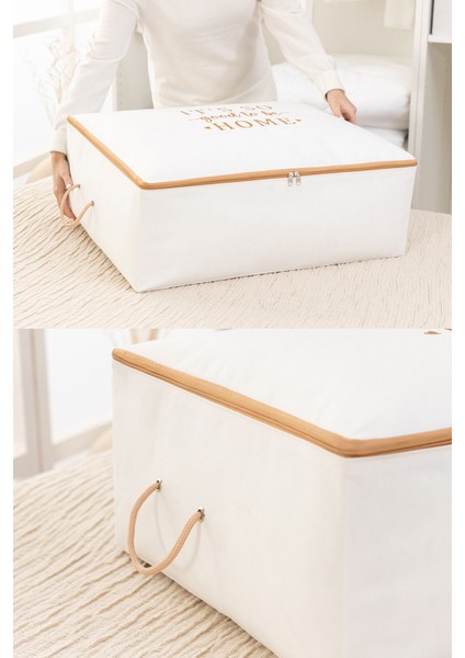 Yüksek Kaliteli Yatak Altı Yastık ve Yorgan Seti, 62x46x22, Beyaz Bej Baskılı indirimleri