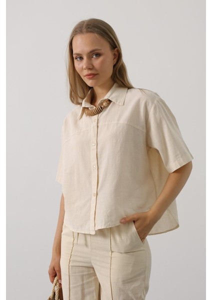 Yarım Kol Gömlek - Taş