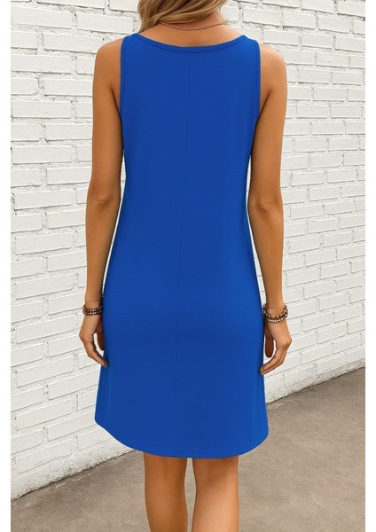 Kadın Askılı Yuvarlak Yaka Viskon Elbise fiyatları