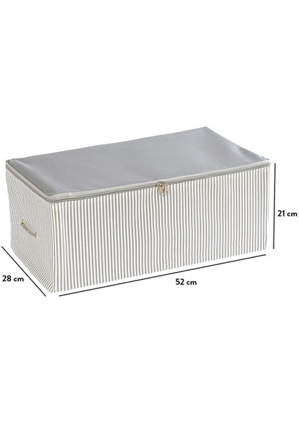 Antrasit Çizgili Küçük Hurç, 52x28x21 cm, şık ve kullanışlı depolama alanı fırsatları