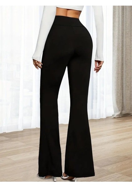 Kadın Yüksek Bel Geniş Paçalı Dalgıç Tayt fiyatları