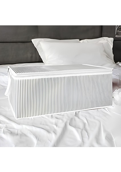 İki Adet Büyük Çok Amaçlı Bez Hurç, 65x44x34 cm, Gri, Pamuklu, Şık ve Kullanışlı