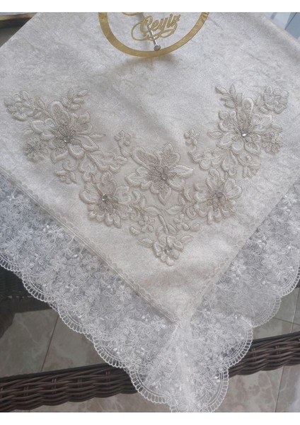 Kadife Nişan Söz Bohçası, Güpürlü, Çeyizlik, 90x90 cm, Parça: 1 fiyatları