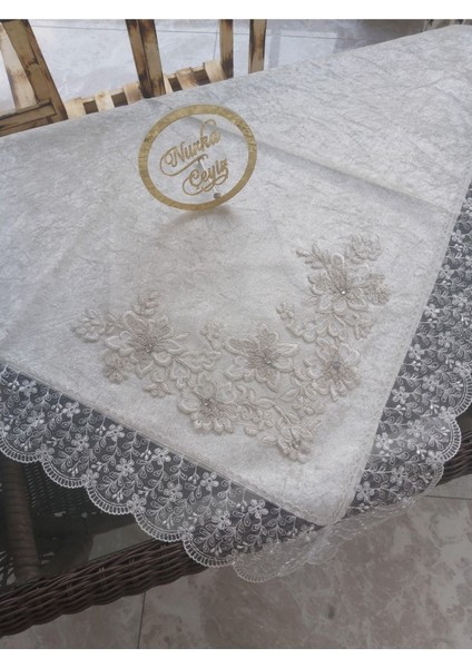 Kadife Nişan Söz Bohçası, Güpürlü, Çeyizlik, 90x90 cm, Parça: 1 modelleri