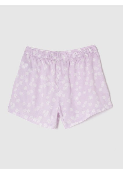 Kadın Lila Poplin Pijama Altı