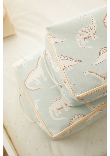 Yeşil Dinozor Desenli İki Parçalı Bebek ve Çocuk Yatak Takımı Seti indirimleri