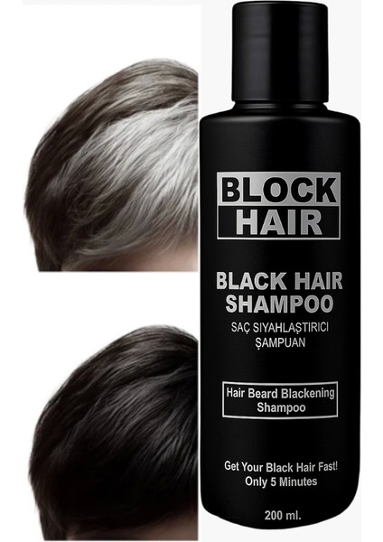 Black Hair Beyaz Saçları Siyahlaştıran Doğal Görünüm ve Anında Etkili Şampuan 200 ml fırsatları