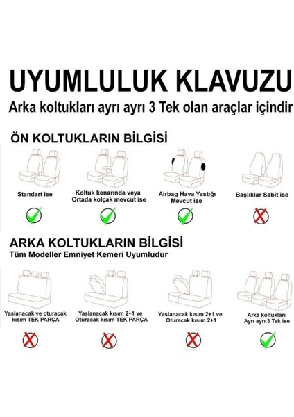 Peugeot Rifter 2024-2025 Uyumlu 3 Tekli Lüx Deri Oto Koltuk Kılıfı Ön Arka Takım Safir Bej