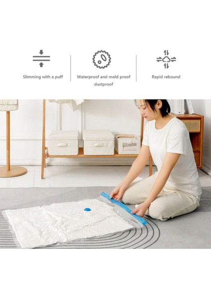 2'li XXL Şeffaf Vakumlu Poşet Seti, Hızlı ve Kolay Saklama İçin Uygun modelleri