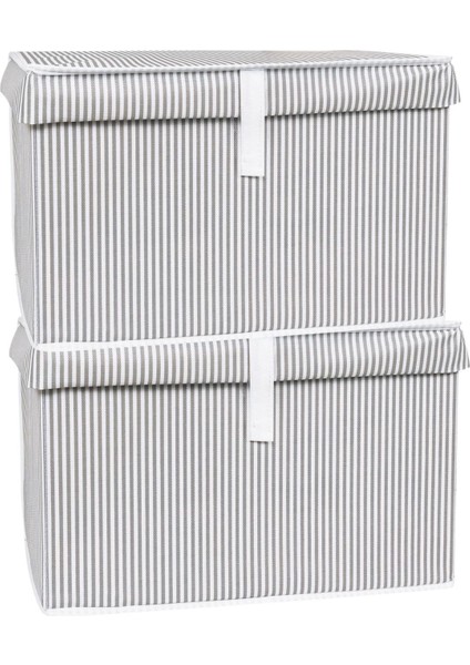 Gri kutu ve hurç, düzenleyici, dayanıklı, fonksiyonel, 40x30x26cm, 2 adet