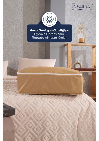 Kahverengi 6 adet yatak baza altı çok amaçlı hurç 64x45x22 cm indirimleri