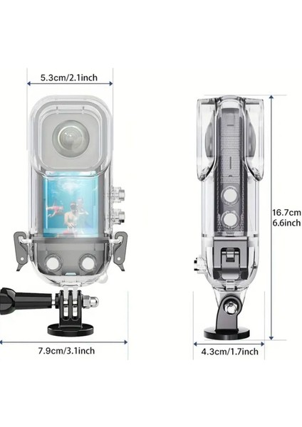 Insta 360 One X3 Aksiyon Kamerası Su Geçirmez Kılıf