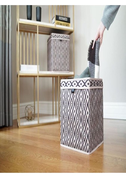 Kahverengi Çok Amaçlı Kapaklı Mini Raf ve Kutu Düzenleyici 28 x 28 cm modelleri